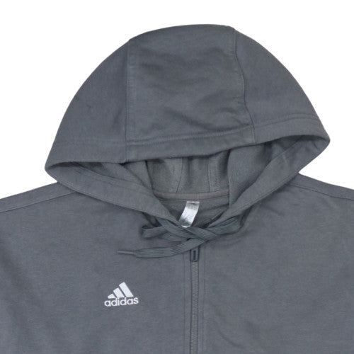 Adidas Women’s Grey Full Zip Hoodie Size M - Hooded Sweatshirt