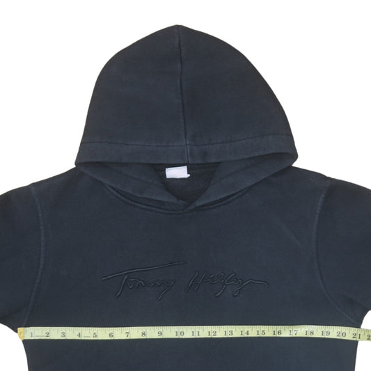 Tommy Hilfiger Men's Black Embroidered Pullover Hoodie M