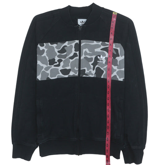 Adidas Men's Black Camo Full Zip Sweatshirt Size M
