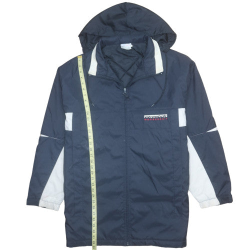 Reebok Mens Navy 2XL Hooded Windbreaker Jacket with Full Zip