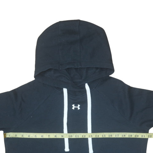 Under Armour Men's Black Pullover Hoodie Medium Relaxed Fit Fleece
