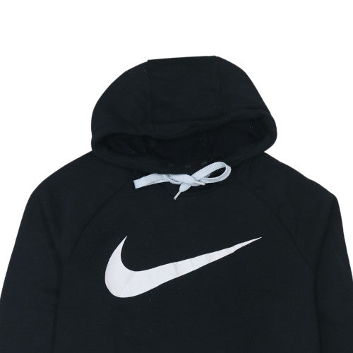 Nike Men's Black Dri-Fit Pullover Hoodie L Sports Logo Sweatshirt