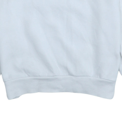 Additional view of Adidas men’s white grey logo sweatshirt xs regular fit crew neck