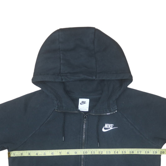 Nike Women’s Black Full Zip Hoodie Small Cotton Blend Lined