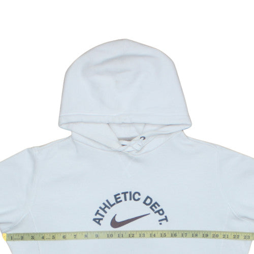 Nike Womens White Athletic Dept Pullover Hoodie UK 20/22 XL Cotton Blend