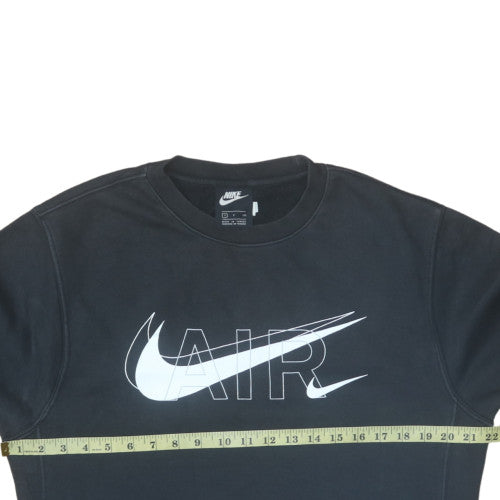 Nike Men's Black Small Pullover Air Logo Fleece Sweatshirt