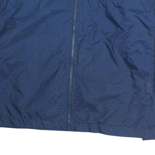 Nike Mens Blue XL Windbreaker Jacket Lightweight Hooded Sportswear