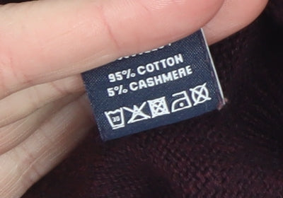 Additional view of Crew Clothing Men's Brown L V-Neck Cotton Cashmere Jumper