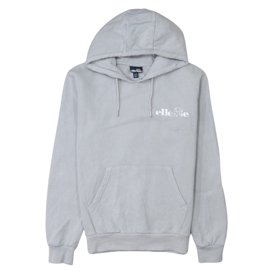 Ellesse Women Grey Pullover Hoodie UK 8 Cotton Blend Casual