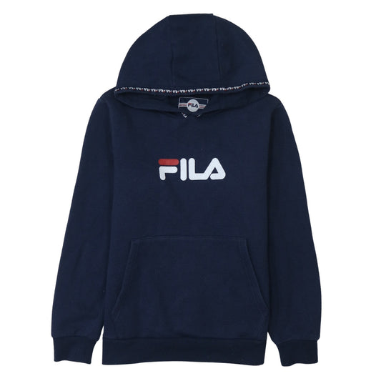 Fila Boys Navy Blue Pullover Hoodie 13-15 Years Logo Design
