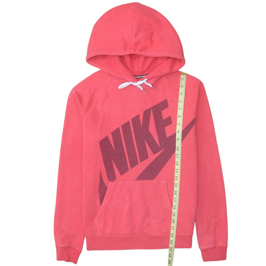Nike Men's Pink Pullover Hoodie Medium Graphic Logo Sweatshirt