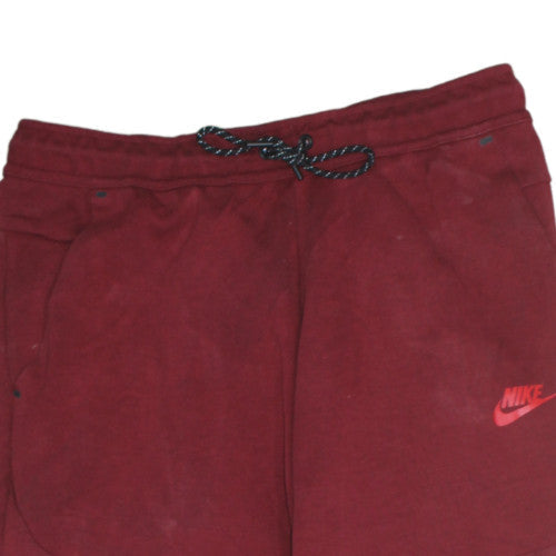 Nike Men's Red Jogger Sweatpants M Drawstring Fleece Lined