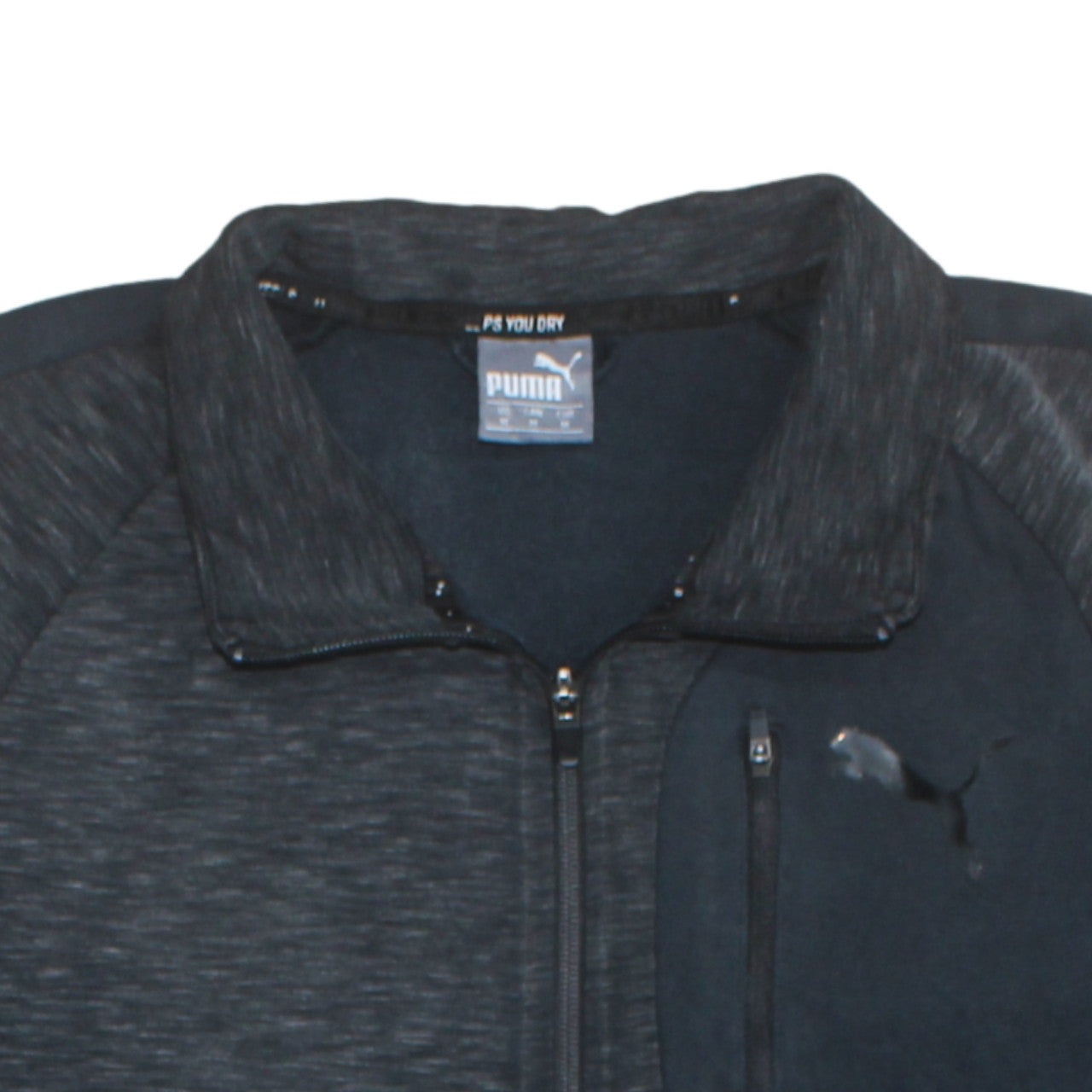 Puma Men's Black Medium Track Jacket Full Zip Polyester Sportswear