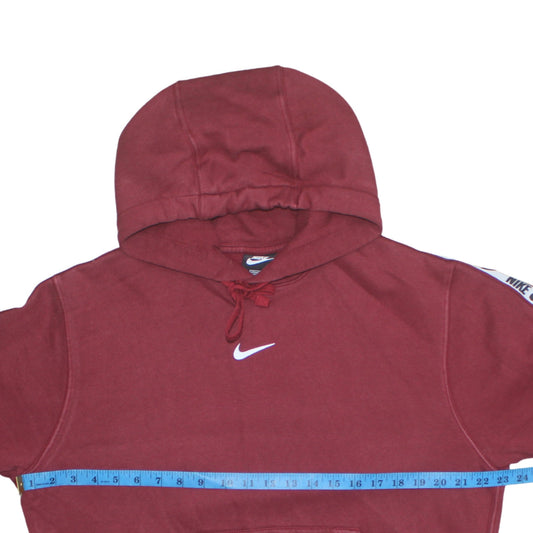 Nike Men's Red Pullover Hoodie S Logo Sports Fleece