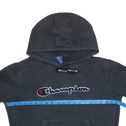 Champion Men's Black Large Pullover Hoodie with Logo