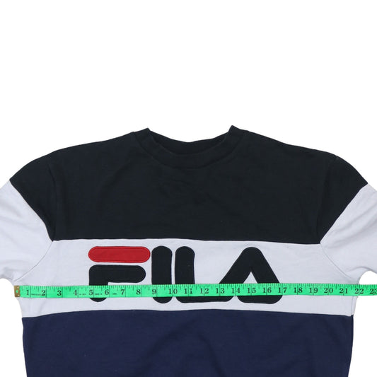 FILA Men's Multicoloured Logo Pullover Sweatshirt Size S