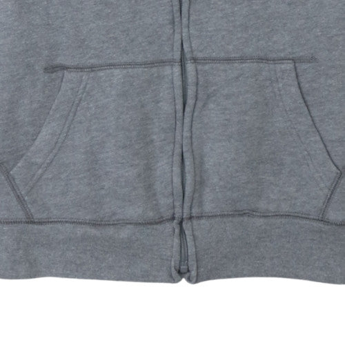 Additional view of Gap boys’ grey xxl full zip hoodie with logo embroidery