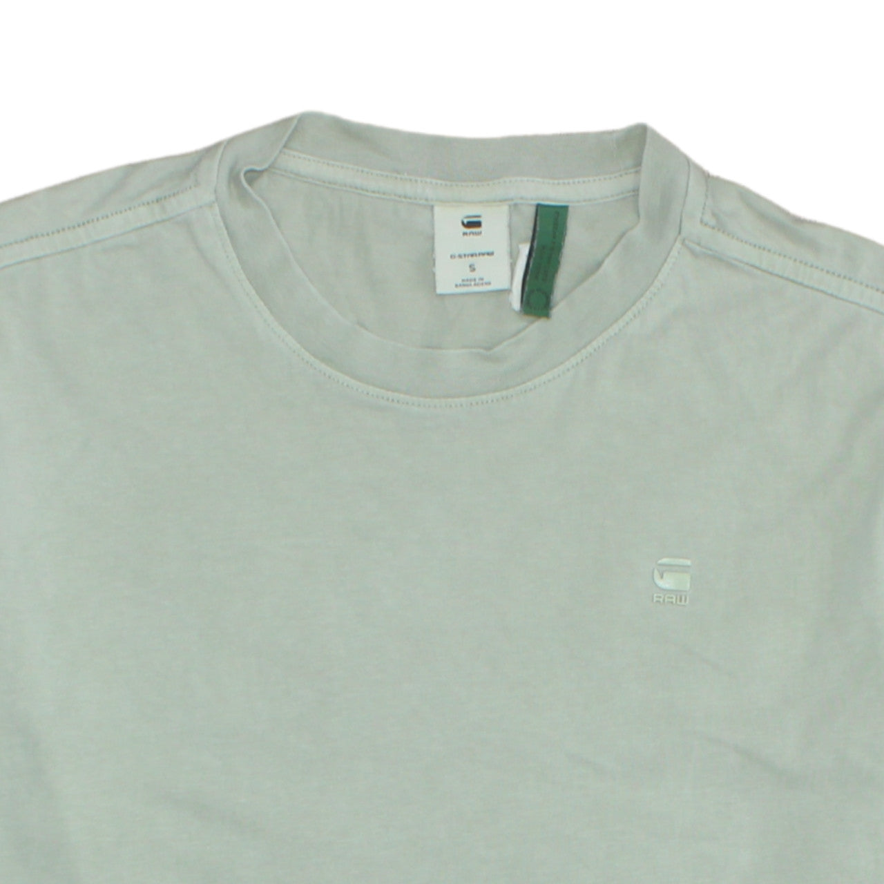 G-Star RAW Men's Green Small Crew Neck Cotton T-Shirt