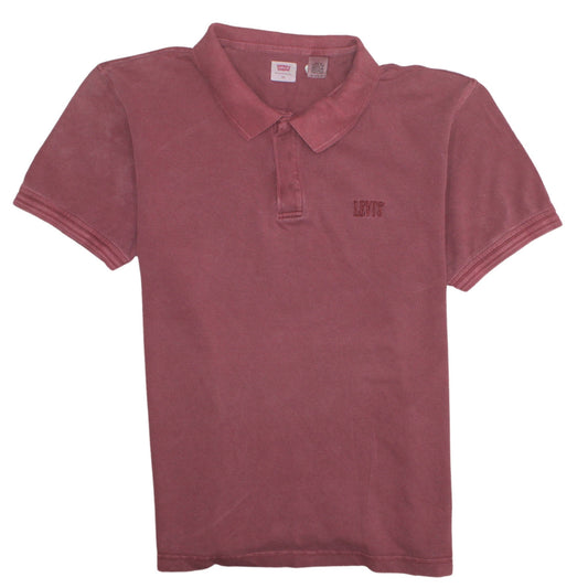 Levi's Men's Red Cotton Short Sleeve Polo Shirt XL