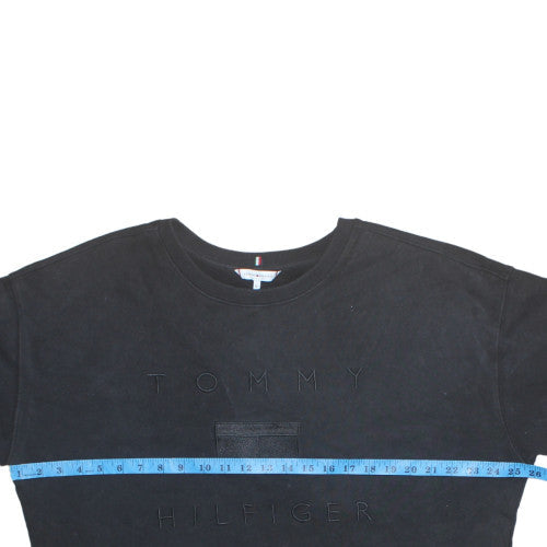 Tommy Hilfiger Men's Black XL Crew Neck Pullover Sweatshirt