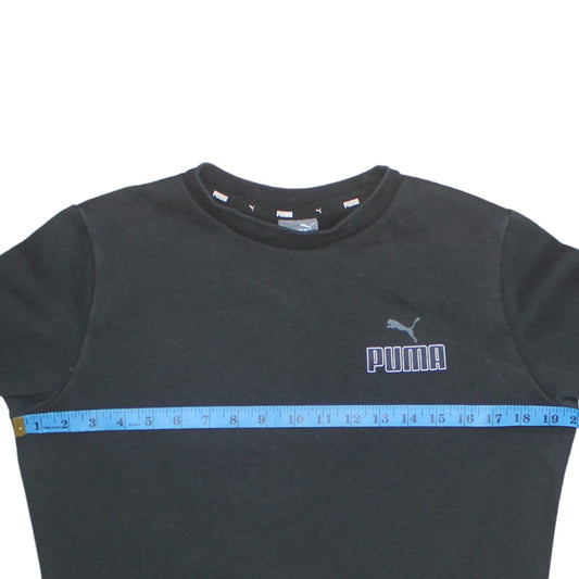 Puma Womens Black XS Crew Neck Pullover Sweatshirt