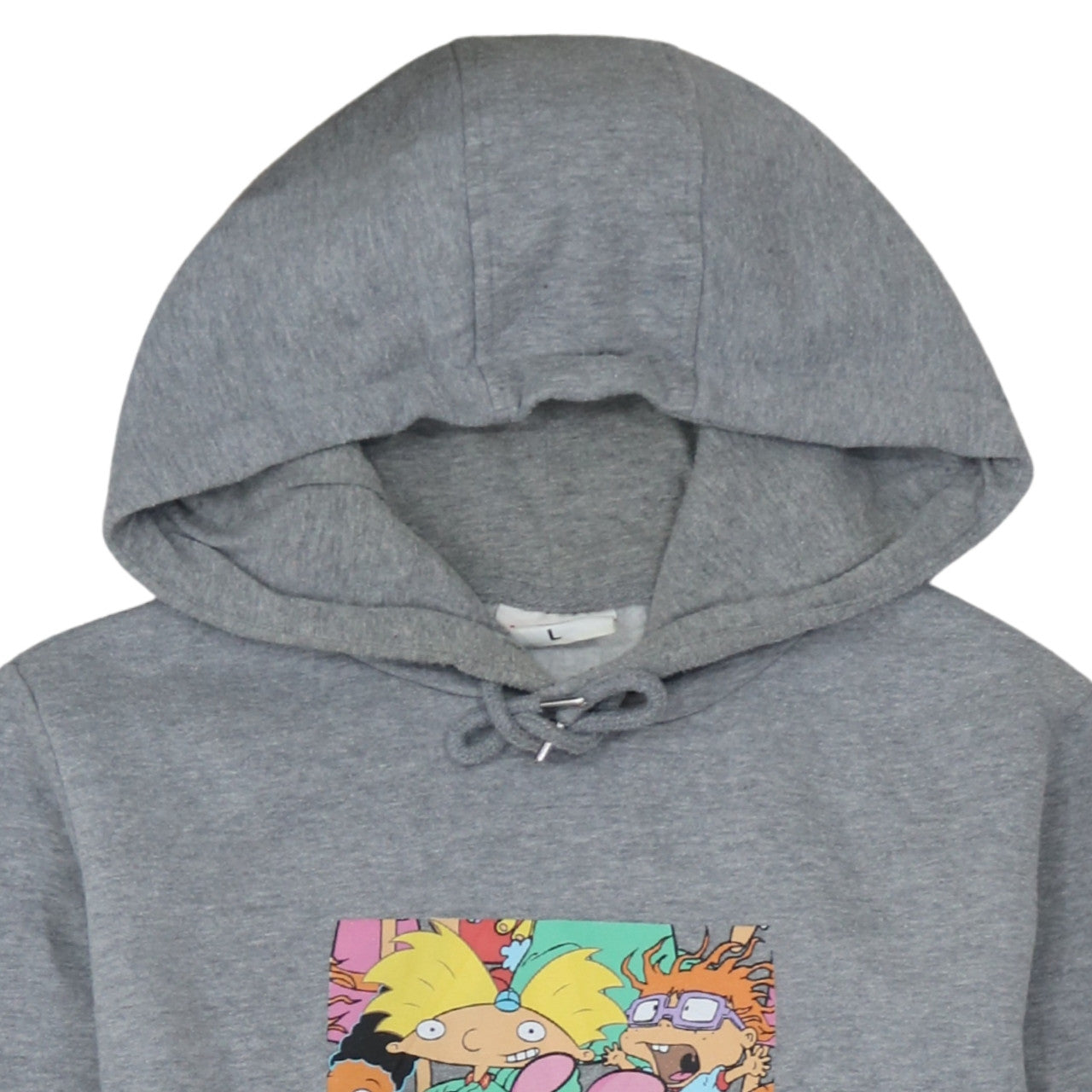 Primark Nickelodeon Grey Hoodie L Women Cartoon Pullover Sweatshirt