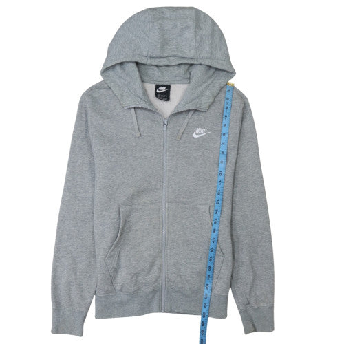 Nike Men's Grey Full Zip Hoodie XS Fleece Cotton Blend