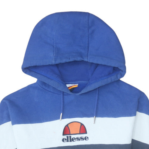 Additional view of Ellesse Men's Blue Pullover Hoodie, size M, Fleece Logo Sweatshirt