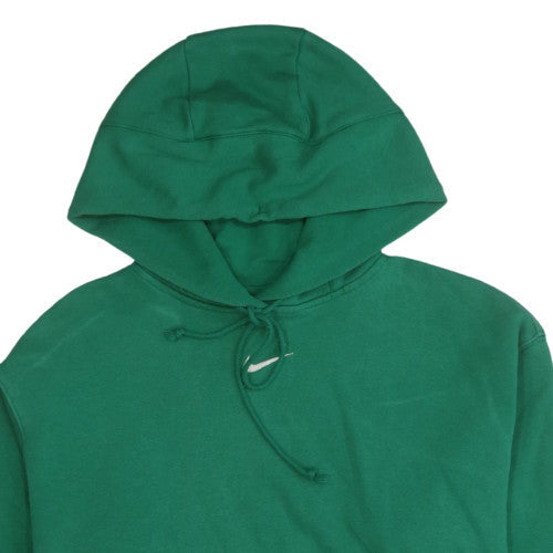 Nike Men's Green Small Pullover Hoodie with Logo and Kangaroo Pocket