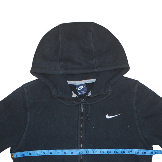 Nike Men's Black Full Zip Hoodie S Cotton Blend Fleece