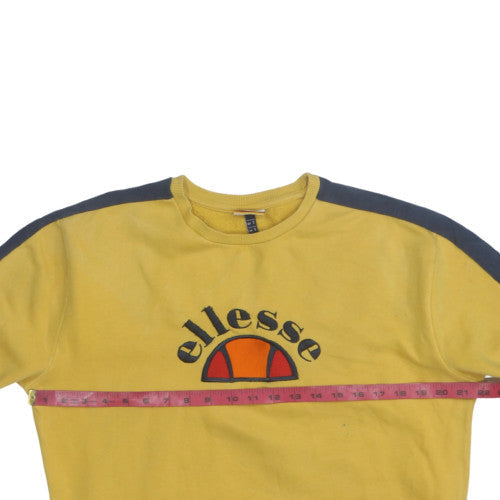 Ellesse Mens Yellow Crew Neck Pullover Sweatshirt Size S