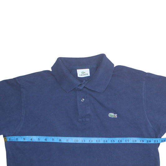 Lacoste Men's Blue Cotton Short Sleeve Polo Shirt Size L