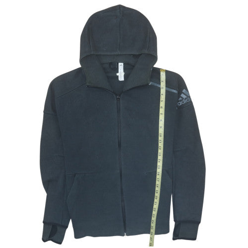 Adidas Men's Black Full Zip Fleece Hoodie Size M