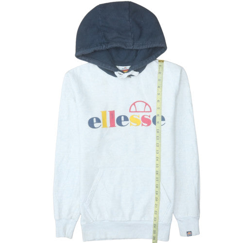 Ellesse Men's Grey Pullover Hoodie Small Logo Sportswear