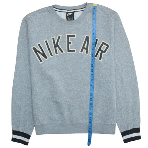 Nike Men's Grey Crew Neck Pullover Sweatshirt M