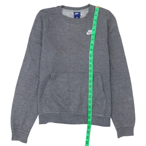Nike Men's Grey Small Crew Neck Pullover Sweatshirt