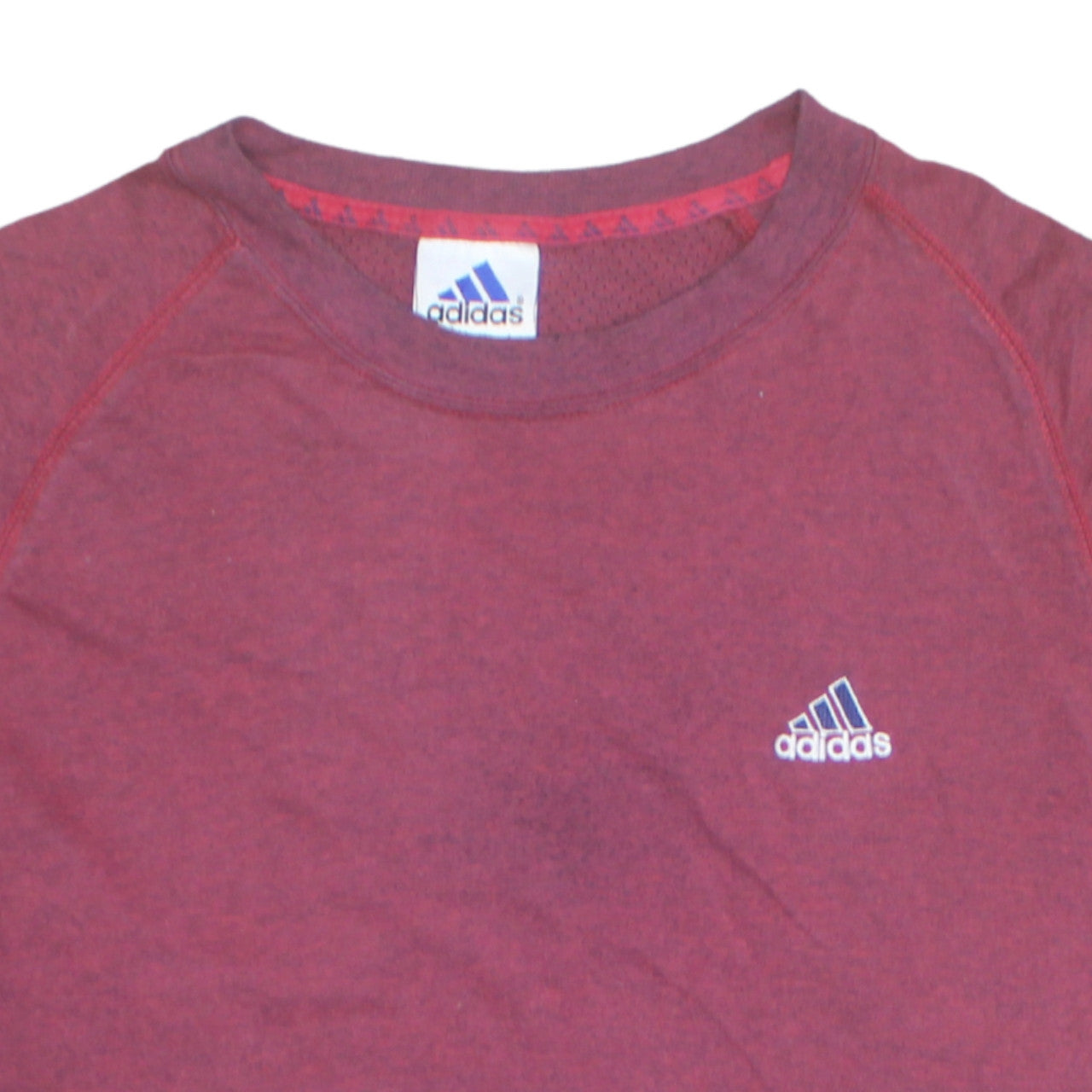 Additional view of Adidas Men's Red Crew Neck Short Sleeve Cotton Blend T-Shirt, size L