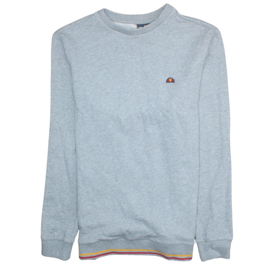 Ellesse Men's Grey Regular Fit Pullover Crew Neck Sweatshirt M