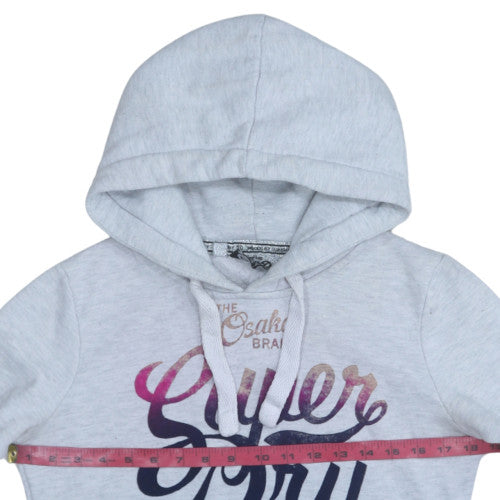 Superdry Women's Grey Ombre Pullover Hoodie Size S