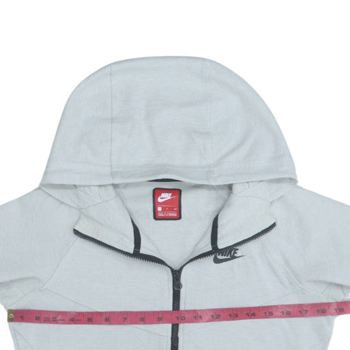 Nike Women's Grey Full Zip Hoodie Small Cotton Blend Sportswear