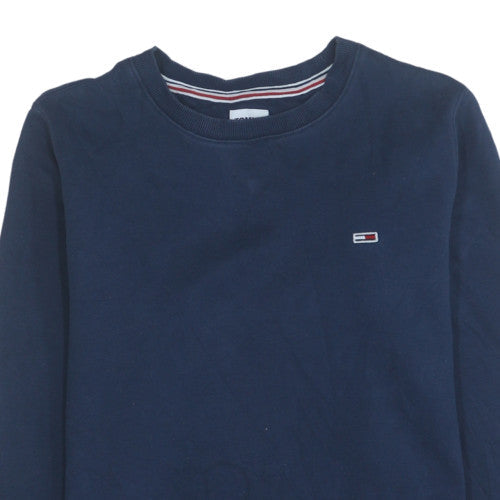 Tommy Jeans Men's Blue Regular Fit Crew Neck Sweatshirt Size S