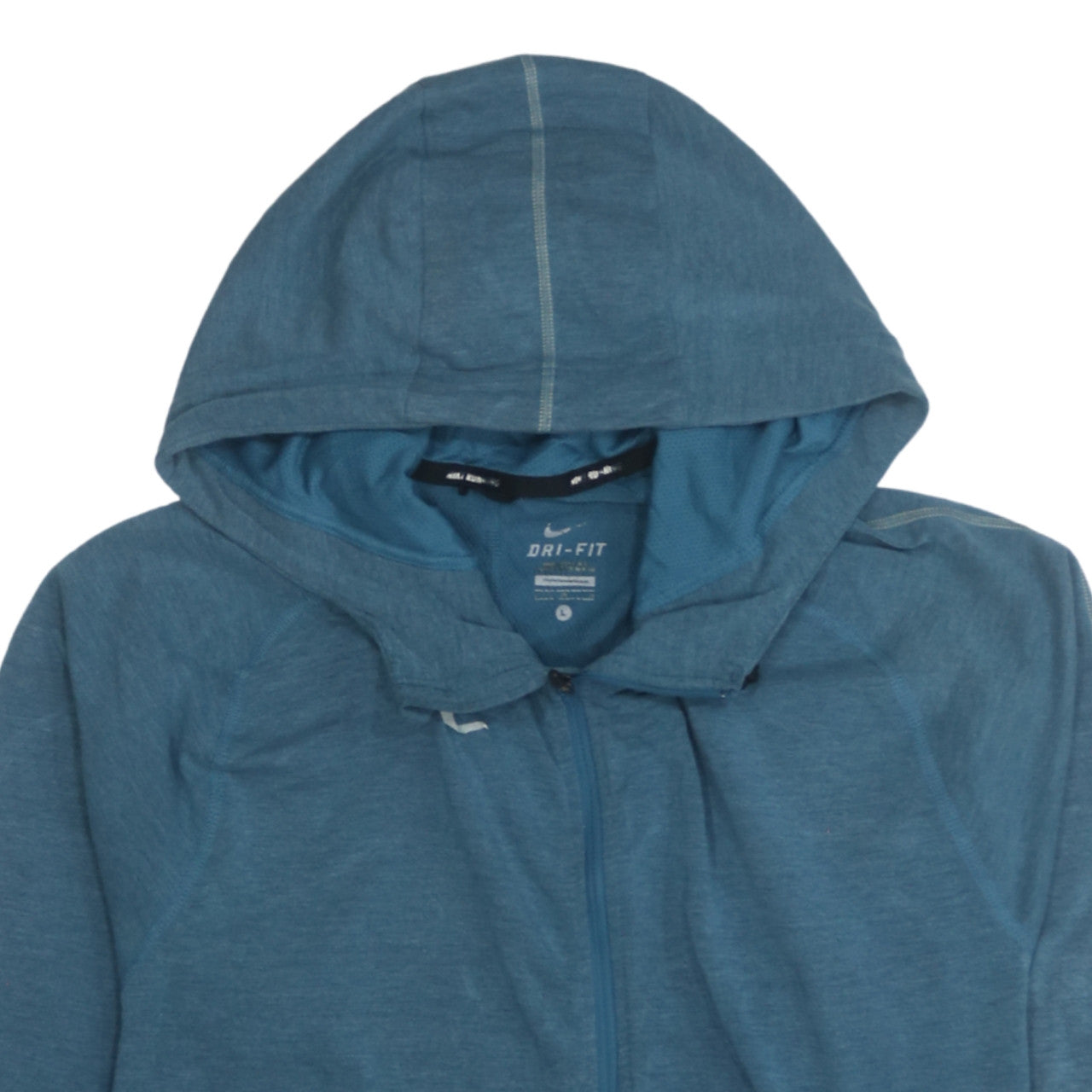 Nike Men's Blue Dri-Fit Full Zip Hoodie Size L Lightweight Sportswear