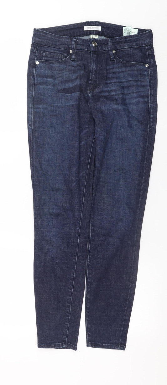 Good American Men's Blue Slim Fit Skinny Denim Jeans 26W Dark Wash