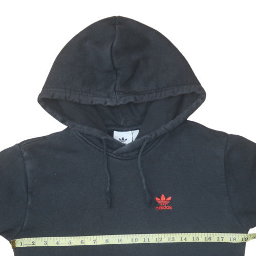 adidas Men’s Black XS Pullover Hoodie with Red Logo