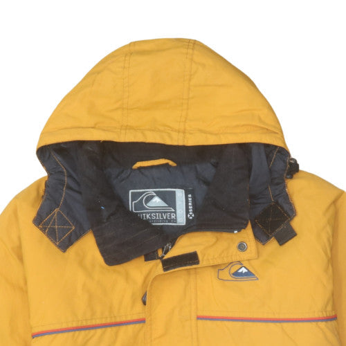 Additional view of Quiksilver boys’ yellow hooded winter parka coat, size 12, years
