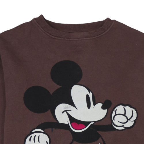 Additional view of Disney girls’ brown mickey mouse graphic pullover sweatshirt, size 10, years