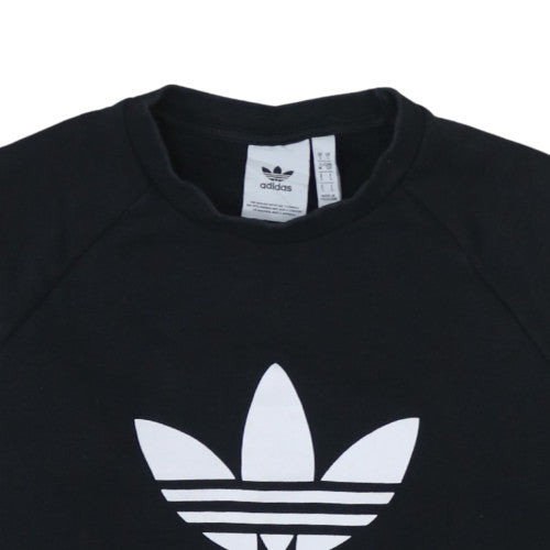 Additional view of Adidas Men's Black Small Crew Neck Pullover Sweatshirt
