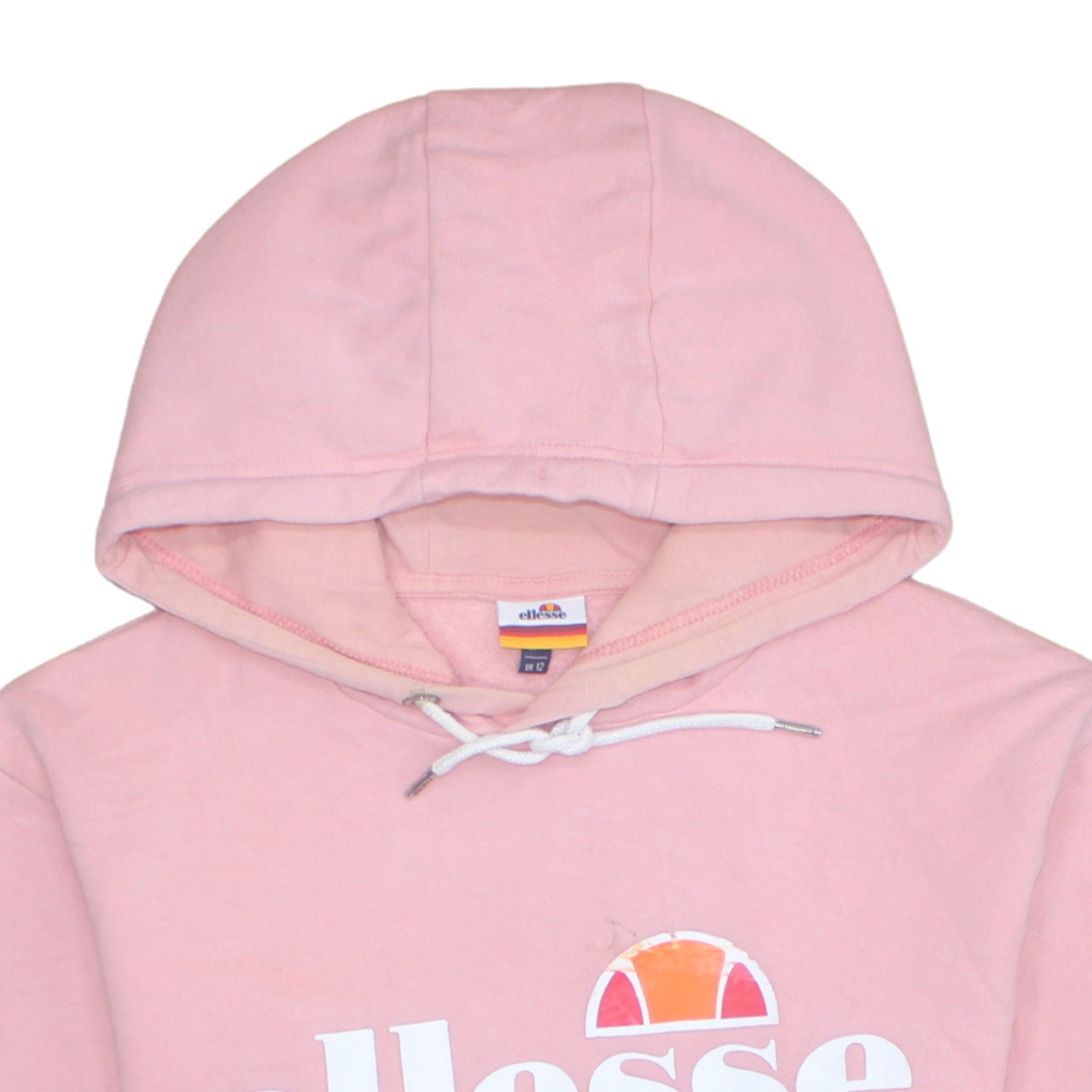Additional view of Ellesse women’s pink hoodie uk 12 cotton blend long sleeve pullover
