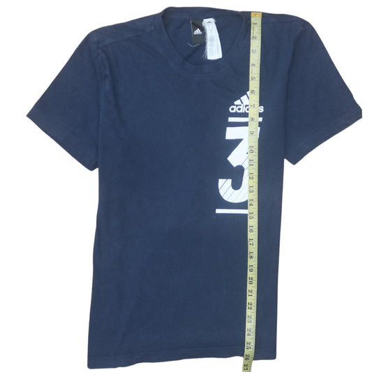 Adidas Men's Blue Graphic Logo Sports T-Shirt Size S