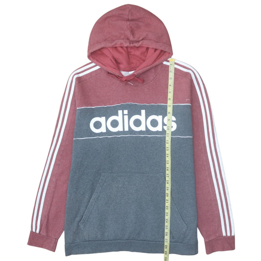 adidas Men’s Multicoloured 2XL Pullover Hoodie with Logo Stripes